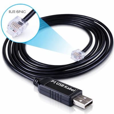 Twenty4seven® P1 Kabel Slimme Meter 1.8 Meter - USB naar RJ11 - P1 Splitter & Dongle - Geschikt voor HomeWizard, Home Assistant & Raspberry Pi