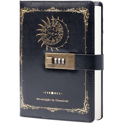 DailySupplies® Dagboek met Slot Volwassenen - Notitieboek - Zwart