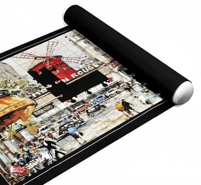 AHD® Puzzelmat - Puzzelmap - Puzzelmat 1000 Stukjes - Puzzelkoffer - Puzzelplaat - Zwart - 1cm x 1cm x 1cm