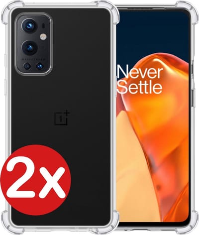 Hoesje - 2 Stuks - Geschikt voor OnePlus 9 Pro - Sterk & Shockproof - Back Cover - Siliconen Case - Telefoon Hoes Shock Proof - Telefoonhoes - Transparant