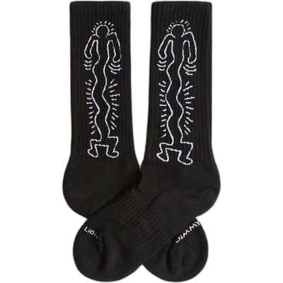 Jimmy Lion unisex sokken athletic dancer zwart (Keith Haring)