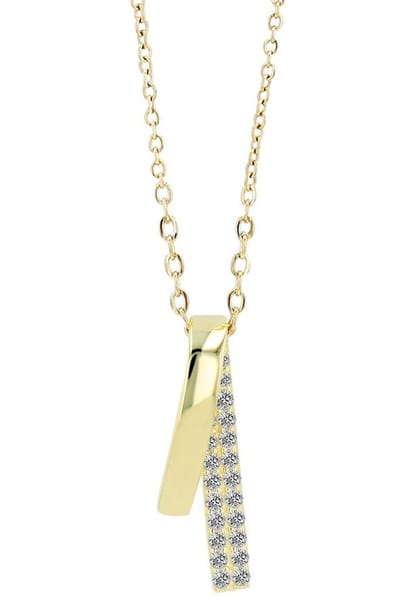 AKZENT Akzent damesketting met hanger "Fabi" van 925 Sterlingzilver, gerhodineerd, duurzaam
