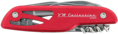 BRISA VW Collection - Volkswagen VW T1 Bulli Bus Multifunctioneel zakmes in retro/vintage geschenkdoos, cadeau-idee, VW-fan-souvenir (rood)