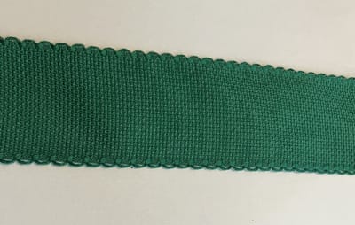 Aida borduurband 5 cm groen 4,5 meter met schulprand