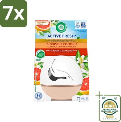 7 x Air Wick Decosphere - Luchtverfrisser - Grapefruit & Oranjebloessem - 75g - Grootverpakking - Luchtverfrisser - Frisse Geur - Grapefruit - Oranjebloessem - Geur Neutraliseren