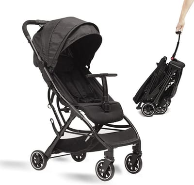 Lichtgewicht Draagbare Kinderwagen met Automatische Vouw en Zonnedak - Ideaal voor Reizen