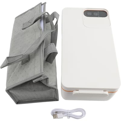Boîte à lunch chauffante en acier inoxydable 316, grande capacité de 1 L, portable, pour le bureau, blanche L blanc