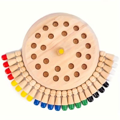 Livé® Houten Memory Matchstick Schaakspel – Educatief Geheugen Reisspel - Montessori speelgoed