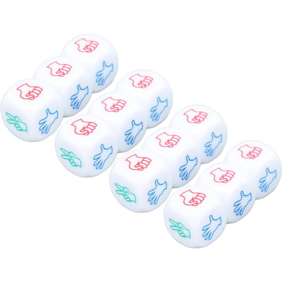Ensemble de 12 dés de jeu blancs de 20 mm Exquis à bords arrondis Portables Ensemble de dés à 6 faces pour jeux white