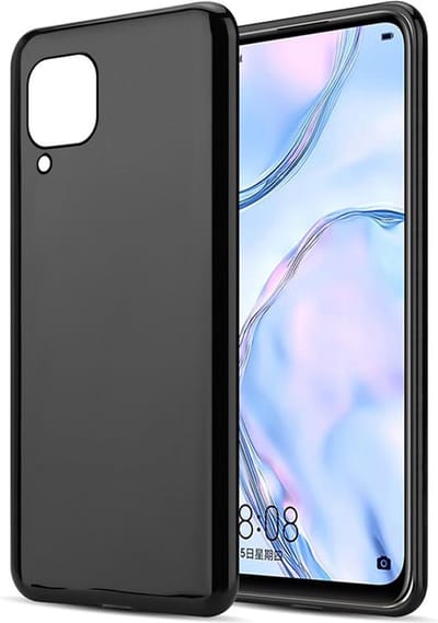 Cadorabo Hoesje geschikt voor Huawei NOVA 6 SE / P40 LITE / NOVA 7i in ZWART - Beschermhoes gemaakt van flexibel TPU Silicone Case Cover
