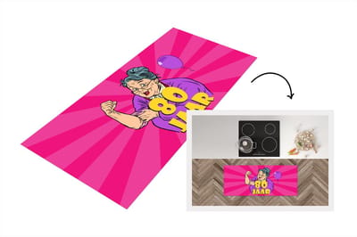 Keukenloper - Loper keuken - Verjaardag - 80 Jaar - Vrouw - 120x50 cm - Keukenloper vinyl