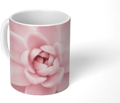 Mok - Koffiemok - Bloem - Roze - Natuur - Plant - Mokken - 350 ML - Beker - Koffiemokken - Theemok