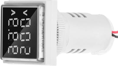 Paneel Ampèremeter - Stroommeter Indicator - 12 Volt Metingen - Digitaal Led Display - 22Mm Inbouw - Rood