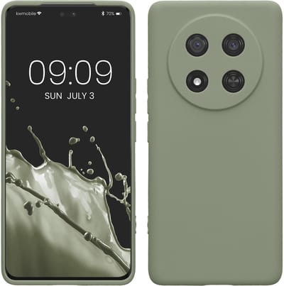 kwmobile telefoonhoesje geschikt voor HONOR Magic7 Lite - Hoesje voor smartphone - Precisie camera uitsnede - In grijsgroen