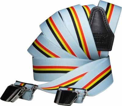 Pierre Mouton Landen Bretel België - Bretels - Volwassenen - Heren - multi color - 120cm - 3 brede clips - M - L