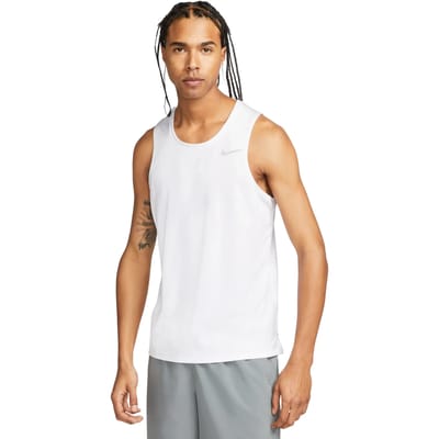 Nike hardlooptanktop met Dri-FIT voor heren Miler - Wit- Heren, Wit M