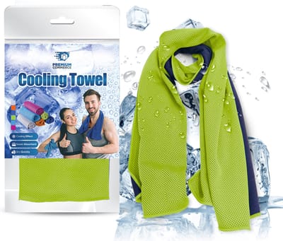 Premium Commerce® - Verkoelende Handdoek - Koel - Cooling Towel - Microvezel - Fitness - Ice Towel - ijshanddoek - Groen - 2 stuks