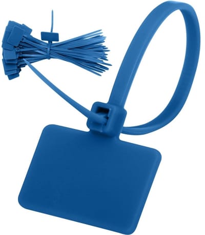 Daity 100 stuks - Kabel Labels - gekleurde snoerlabels tie wraps - zelfborgende nylon plastic kabelbinders - voor identificatie van draadkabels