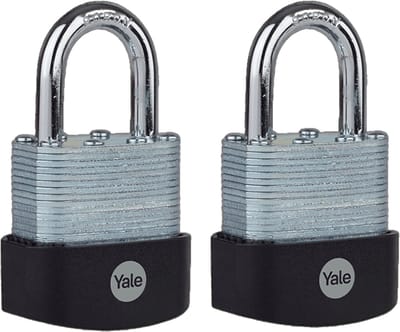 Yale - Gelamineerd Hangslot - 45 mm - Extra sterk - Buiten - 2 stuks