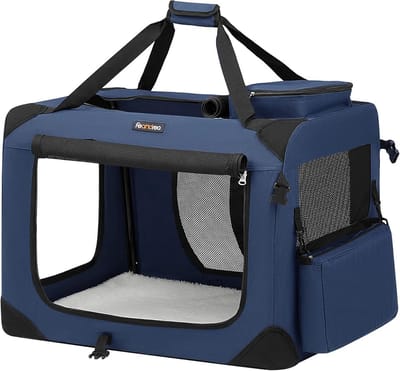 Opvouwbare Honden- en Katten Transporttas - Veilig en Comfortabel voor Reizen - Blauw