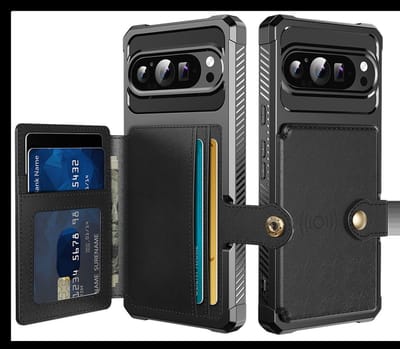 Portemonnee Hoesje Geschikt voor Google Pixel 10 Pro XL - Back Cover met Pasjeshouder - Telefoonhoesje voor Pinpas - Kaarthouder op Achterkant - Case met Magneet Zwart