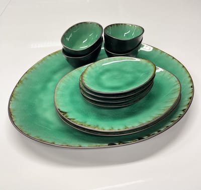 Sänger - Serveerborden Palm Beach - Porselein - Set van 11 - Turquoise