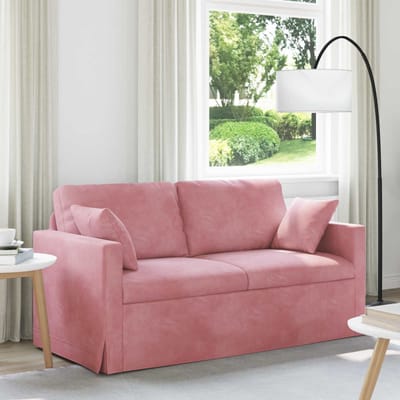 vidaXL - Bank - Roze - 158 - x - 78 - x - 80 - cm - Fluweel