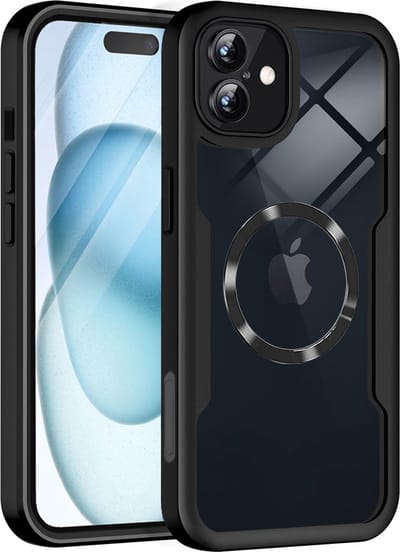 Hoesje geschikt voor Apple iPhone 16 Plus - Techsuit ColorVerse 360 Case met Screenprotector - Geschikt voor MagSafe - Zwart