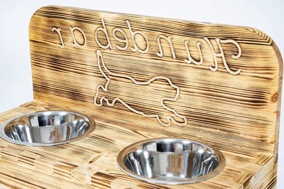 Hondenbar Voerstation - Voerbak Set - Hond Voeden - Met Spatbescherming - 2 x 700 ml - Zilver