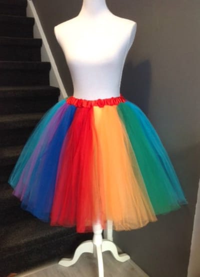 Tutu - Regenboog rok L - 55 cm