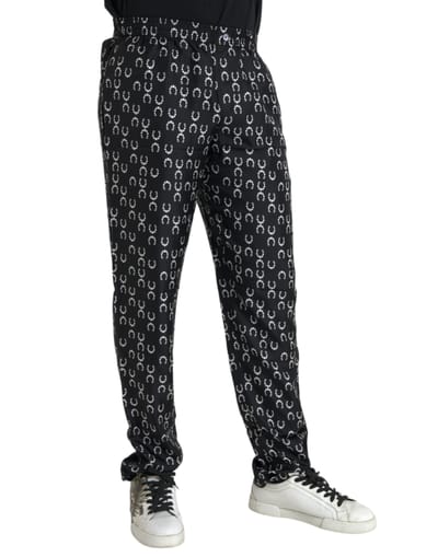 Horseshoe Print Broek Casual Stijl