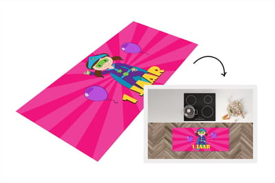 Keukenloper - Loper keuken - Verjaardag Jaar - Superheld - 120x50 cm - Keukenloper vinyl