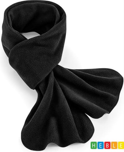 *** Warme fleece winter sjaal zwart voor volwassenen - Gemaakt van 100% polyester - Winter - van Heble® ***