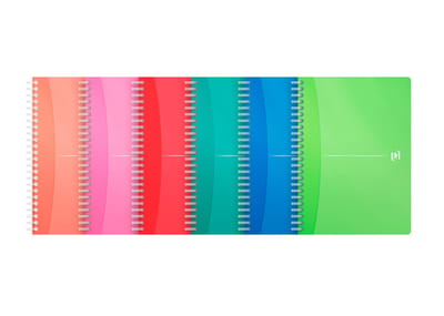 Spiraalblok oxford mycolours a5 lijn 180pag ass | 5 stuks