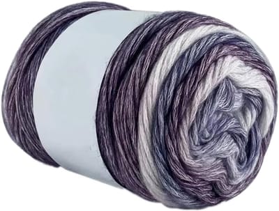 1 x 100 g kleurverloop haakgaren, breiwol, katoengaren, eenvoudig breigaren voor haken of breien, handbreien, haakwol, beginners, voor truien, hoeden, handwerk, zwart-grijs