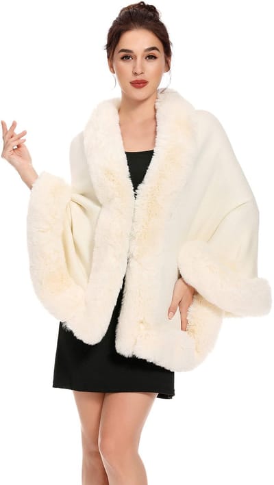 Elegante winter sjaal met faux fur - Allecto stola