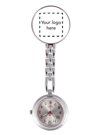 Gepersonaliseerd Verpleegstershorloge Met Logo - Quartz uurwerk - Glow in the Dark Wijzers - Zorgpersoneel - Ziekenhuis - Verpleegster Accessoires - Zusterhorloge met Logo