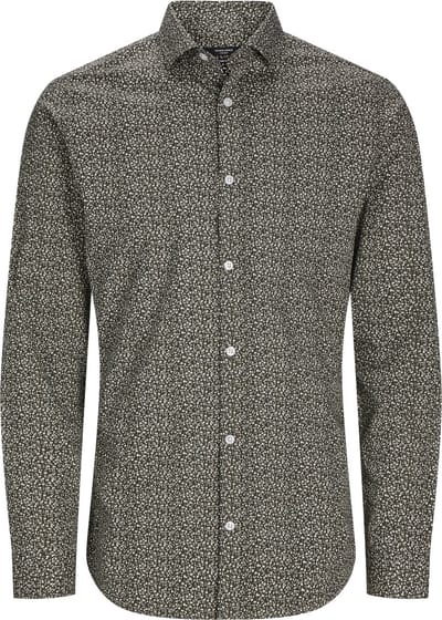 Jack & Jones Overhemd Jprblablackpool Stretch Ls Shirt Sn 12260625 Peat Mannen Maat - M