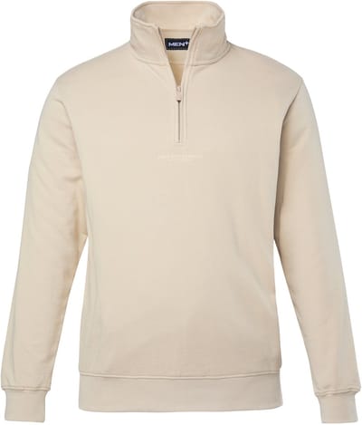 Men Plus - Heren - Troyer sweatstof opstaande kraag met rits - Donker kiezel - Maat 6XL