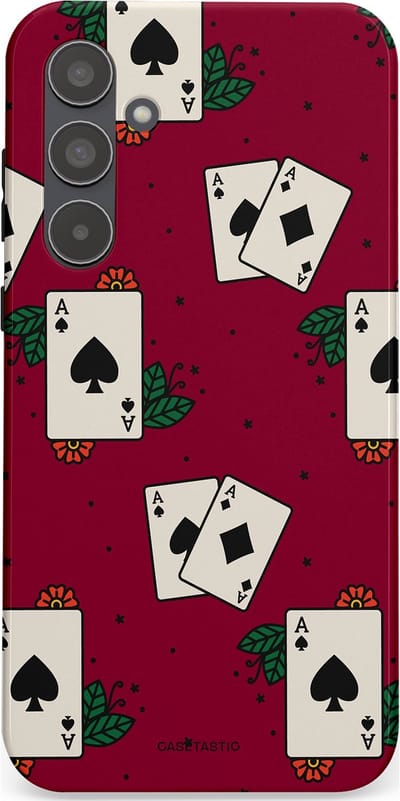 Casetastic Hoesje Geschikt voor Samsung A55 - Stijlvolle Beschermende Duo-layer Case - Casino Aas