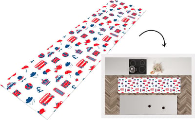 Keukenloper - Loper keuken - Engeland - Patronen - Londen - 200x50 cm - Keukenloper vinyl