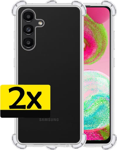 Hoesje - 2 Stuks - Geschikt voor Samsung Galaxy A04s - Sterk & Shockproof - Siliconen Case - Back Cover - Telefoon Hoes Shock Proof - Telefoonhoesjes - Transparant