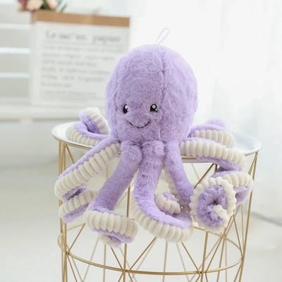Klikkopers® - Octopus Knuffel - Inktvis Knuffel - Kawaii Kussen - Kawaii Knuffel - Paars - 80 cm