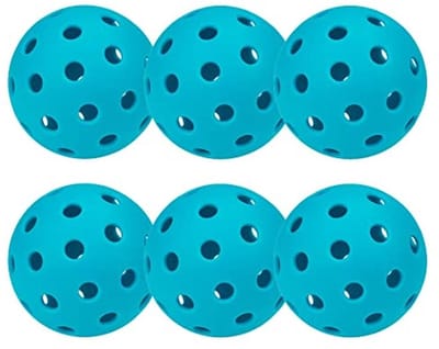 Pickleball Set 6-delige - Wettstrijd- en Trainingsballen met 40 Gaten