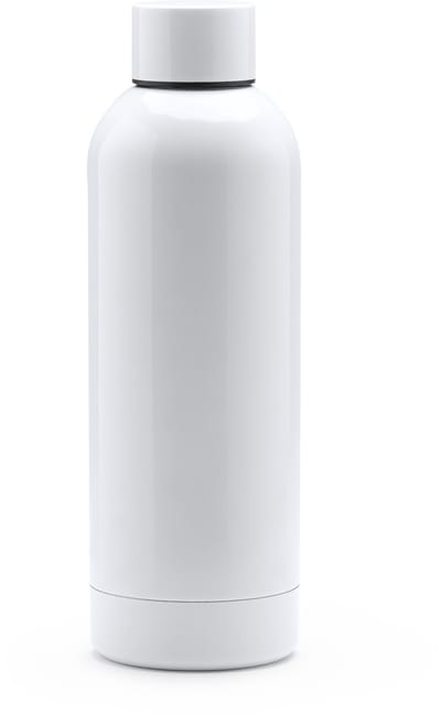 Dubbelwandige RVS Thermosfles. 550 ml kleur Wit Balax 4122 Geschikt voor laser techniek