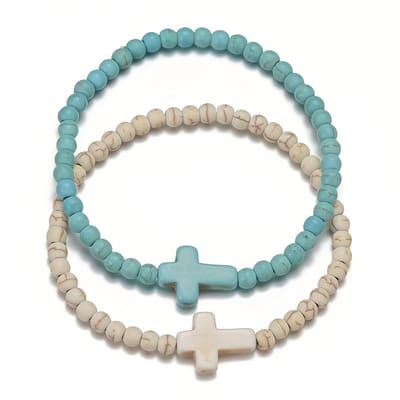 VANDAAG VERZONDEN - Armband - Set van 2 Stuks - Christelijk - Kruis - Jezus