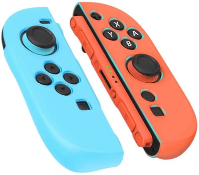 Xainy – Pro joycon hoes blauw-rood geschikt voor Nintendo Switch 2 | Switch-games accessoires | beschermhoesje / soft silicone cover case voor de Nintendo Switch consoles | Skin voor joy con controllers