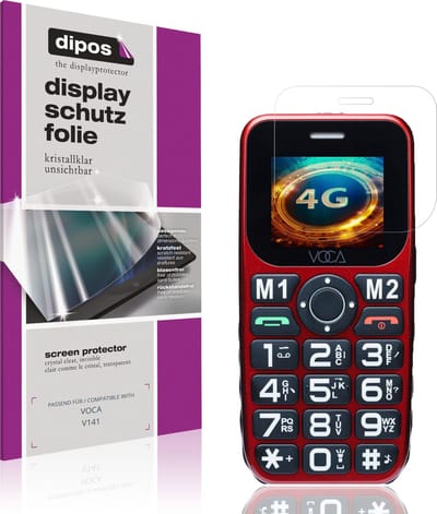 dipos – 4x Beschermfolie geschikt voor VOCA V141 | Krasbestendige & heldere Screenprotector Ultra-Thin