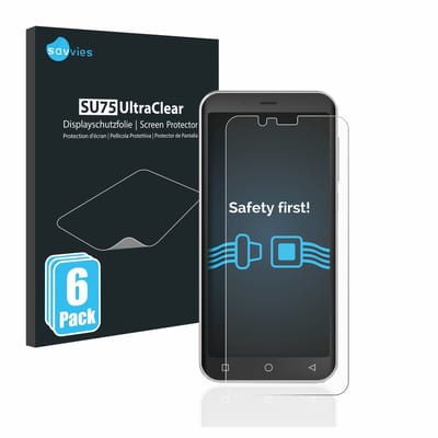 Savvies - Screenprotector voor Emporia Smart 4 - Folie Beschermfolie transparant 6 Stuks