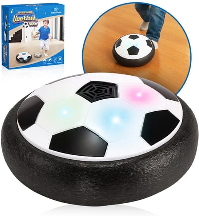 Decoveen Zweefvoetbal - Binnen Voetbal - Zwevende Voetbal - Led Verlichting - 18 CM - Oplaadbaar - Zwevende Air Voetbal - Voetbal Met Verlichting - Voor Binnen